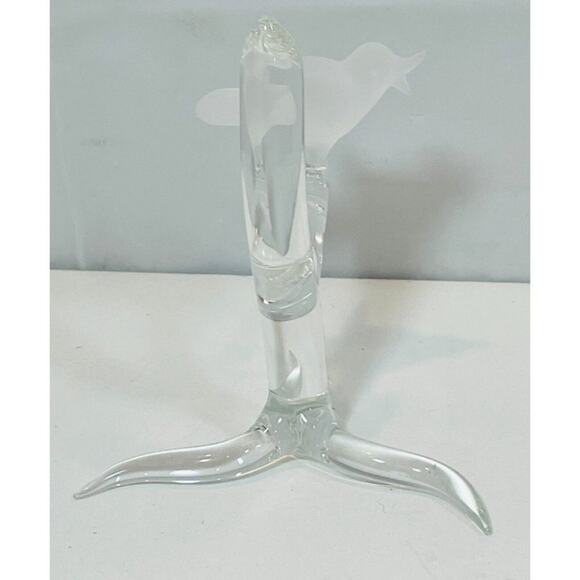 Frabel Studio Signed FS 2004 J Small Bird On Branch Glass Figurine Sculpture - Picture 4 of 7